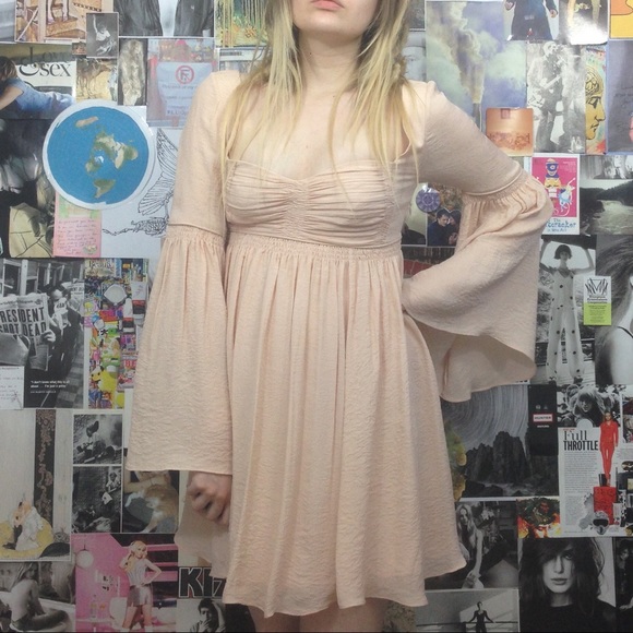 Free People Duchess Babydoll Bell Sleeve Dress - Picture 1 of 6